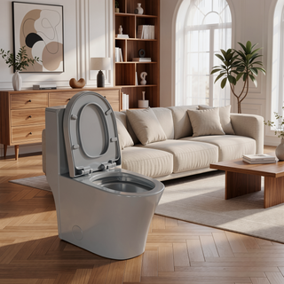Sunvega Modern Matte Black Elongated One Piece Toilet with Dual Flush System