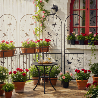 Sunvega 2 Pack 71" x 19.7" Rustproof Metal Garden Trellis for Climbing Plants