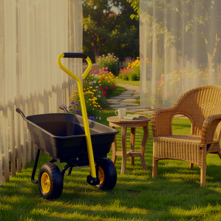 Sunvega Folding Garden Dump Truck with Steel Frame and 10-Inch Pneumatic Tires