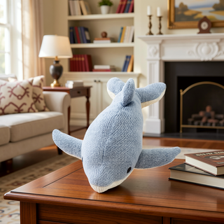 Sunvega Sophia the Playful Knitted Stuffed Dolphin Soft Toy