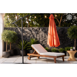 Sunvega 15-Foot Rectangular Outdoor Umbrella with Crank for Patio and Garden