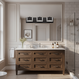 Sunvega Modern Black LED Vanity Light Fixtures with Up and Down Lighting
