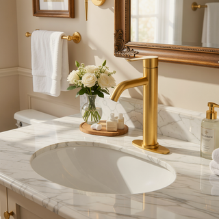 Sunvega Single Handle Stainless Steel Bathroom Sink Faucet for 1 or 3 Holes