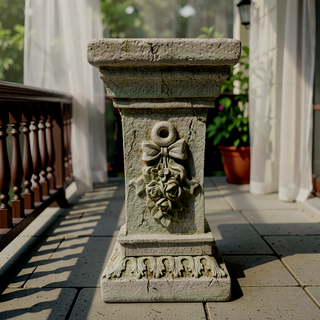 Sunvega Elegant White Ancient Greek Style Roman Column Pedestal for Garden Ornaments