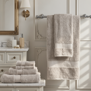 Sunvega GOTS Certified 650GSM Organic Long Staple Cotton 6 Piece Towel Set