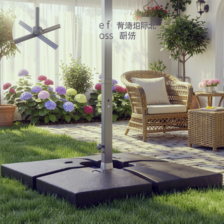 Sunvega Heavy-Duty 4-Piece Cantilever Umbrella Base Set with 176 lbs Water or 264 lbs Sand Capacity