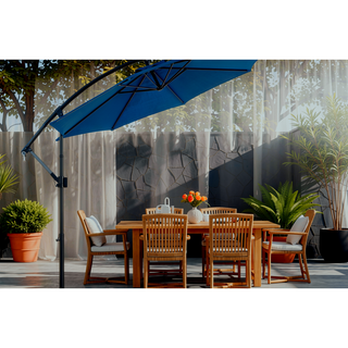 Sunvega 15-Foot Rectangular Outdoor Umbrella with Crank for Patio and Garden