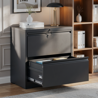 Sunvega 5 Drawer Metal Vertical File Cabinet with Lock on Wheels for Home Office