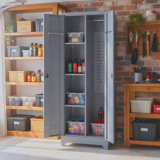 Sunvega Heavy Duty Steel Storage Cabinet With Locking Doors and Adjustable Shelves