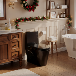 Sunvega Dual Flush One Piece Toilet with Elongated Comfort Height and Soft Close Seat