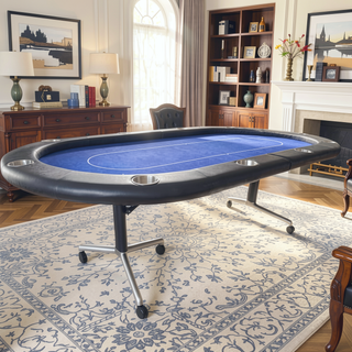 Sunvega Professional Foldable Poker Table with Cup Holders for 10 Players Casino Style