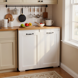 Sunvega Laundry Cabinet with 2 Removable Liner Bags for Easy Sorting and Storage