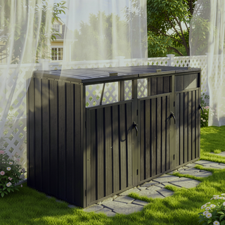 Sunvega Metal Outdoor Garbage Bin Shed for Storage with Corrosion Resistant Steel