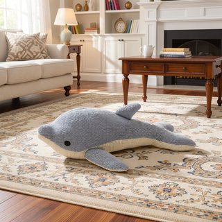 Sunvega Sophia the Playful Knitted Stuffed Dolphin Soft Toy