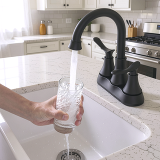Sunvega Oil Rubbed Bronze 2-Handle Bathroom Faucet with Pop-up Drain