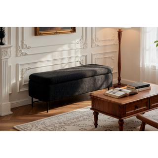 Sunvega Upholstered Storage Bench with Lift Top for Living Room Bedroom