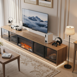 Sunvega 23 Inch Electric Fireplace Insert with Realistic Flame Log Set