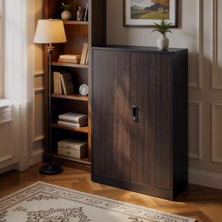 Sunvega Folding Metal Storage Cabinet with Locking Doors and Adjustable Shelf for Home Office