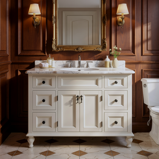 Sunvega 36 Inch White Porcelain Ceramic Rectangular Countertop Bathroom Sink