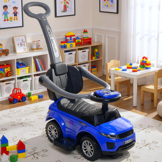Sunvega 2 in 1 Toddler Push Car Stroller with Horn Music Light and Secure Bar