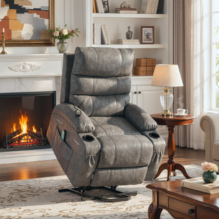 Sunvega Large 21 Inch Seat Width Electric Power Lift Recliner Chair with Massage