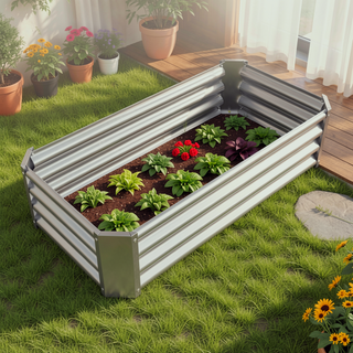 Sunvega 72x36x12 Inch Metal Raised Garden Bed for Plants Vegetables and Flowers