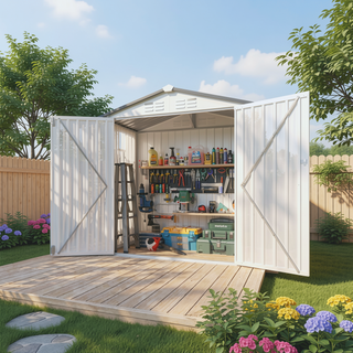 Sunvega 6X3.6FT Metal Storage Shed with Waterproof Roof and Lockable Door
