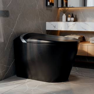 Sunvega Smart Toilet with Bidet Auto Open Close Seat Foot Sensor LED Night Light