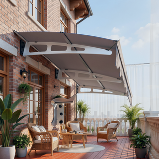 Sunvega 0.137Inch Thick Crystal Solid Polycarbonate Sheet Window Awning Canopy with Valance