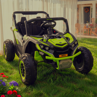 Sunvega 24V Two-Seater Kids Ride On UTV with Remote Control and Four-Wheel Suspension