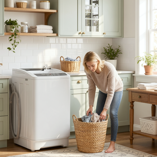 Sunvega Compact Full Automatic Portable Washer with 8 Programs 6 Water Levels