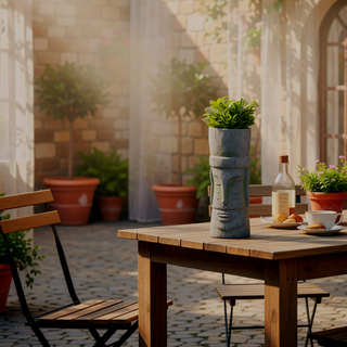 Sunvega Handmade Urn Planter for Indoor and Outdoor Use with No Assembly Required