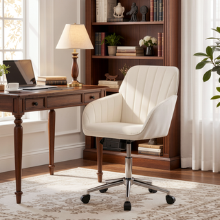 Sunvega Ergonomic Swivel Chair with Soft Memory Foam Cushion and Lumbar Support