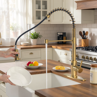 Sunvega Automatic Smart Kitchen Faucet with Touchless Single Handle Motion Sensor