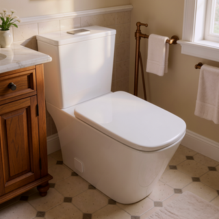 Sunvega Modern One Piece Toilet with Soft Closing Seat and Powerful Flushing