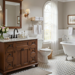 Sunvega Oil Rubbed Bronze 2-Handle Bathroom Faucet with Pop-up Drain