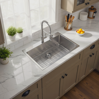 Sunvega 16 Gauge Stainless Steel Topmount Kitchen Sink Basin with Sound Proof Coating