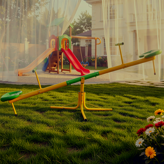 Sunvega 360 Degree Rotation Playground Seesaw with Padded Seats for Outdoor Fun