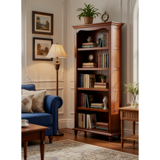 Sunvega 4-Tier Open Kids Bookshelf with Triangular Support for Bedroom Playroom