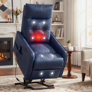 Sunvega Single Motor Power Lift Recliner Chair with Massage and Heat for Elderly