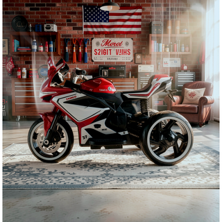 Sunvega Kids Electric Motorcycle with Headlights Music MP3 Player for 3-4 Years Boys