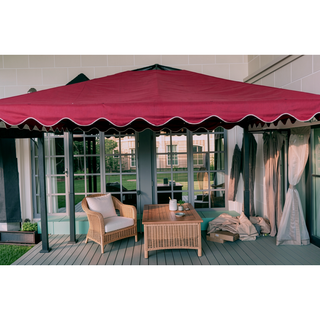 Sunvega 10x10 Ft Outdoor Patio Gazebo Replacement Canopy with Wavy Border