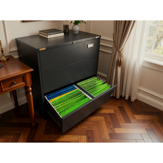 Sunvega 4 Drawer Metal Vertical File Cabinet with Lock for A4 Legal Letter Size