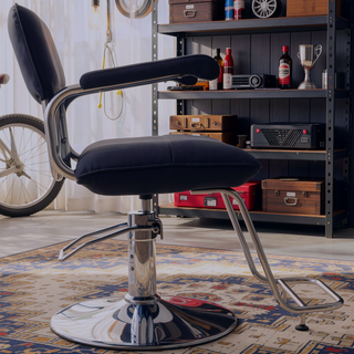 Sunvega Heavy-Duty Hydraulic Barber Chair with PU Leather and Adjustable Height