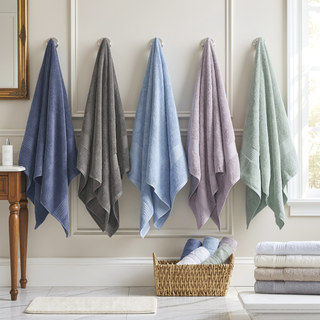 Sunvega GOTS Certified 650GSM Organic Long Staple Cotton 6 Piece Towel Set