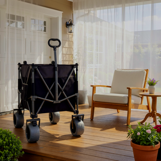 Sunvega Multi-Functional Push-Pull Folding Wagon Cart with 360° All-Terrain Wheels