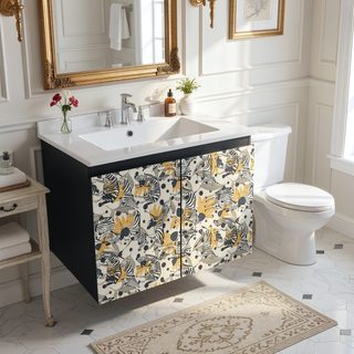 Sunvega Paint Free Vanity Door Panel with Hidden Handles for Bathroom and Kitchen
