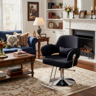 Sunvega Heavy Duty Hydraulic Salon Styling Chair with Wide Cushioned Seat and Square Base