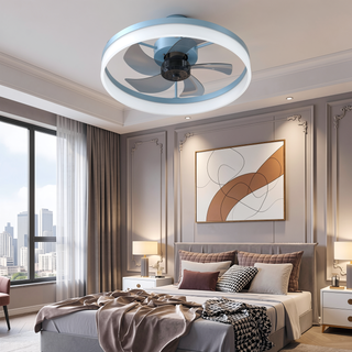 Sunvega Dimmable LED Ceiling Fan with Light for Modern Bedroom Living Room