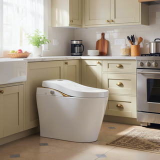 Sunvega Tankless Smart Toilet with Bidet, Auto Flush, Heated Seat, and Foam Shield